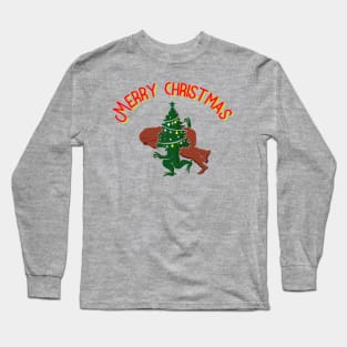 Christmas tree steals bigfood Long Sleeve T-Shirt